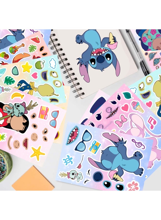 FRUITFUL PARTY Stitch Make Your Own Sticker Kits, 24 Sheet Stitch Stickers, DIY Lilo & Stitch Stickers for Ohana Party Favors, Crafts and Kids Activities - Image 4
